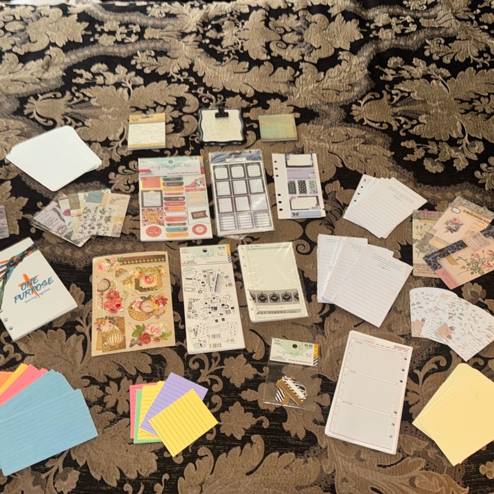 Colorful Stationery Lot with Stickers and Notepads USED/UNUSED